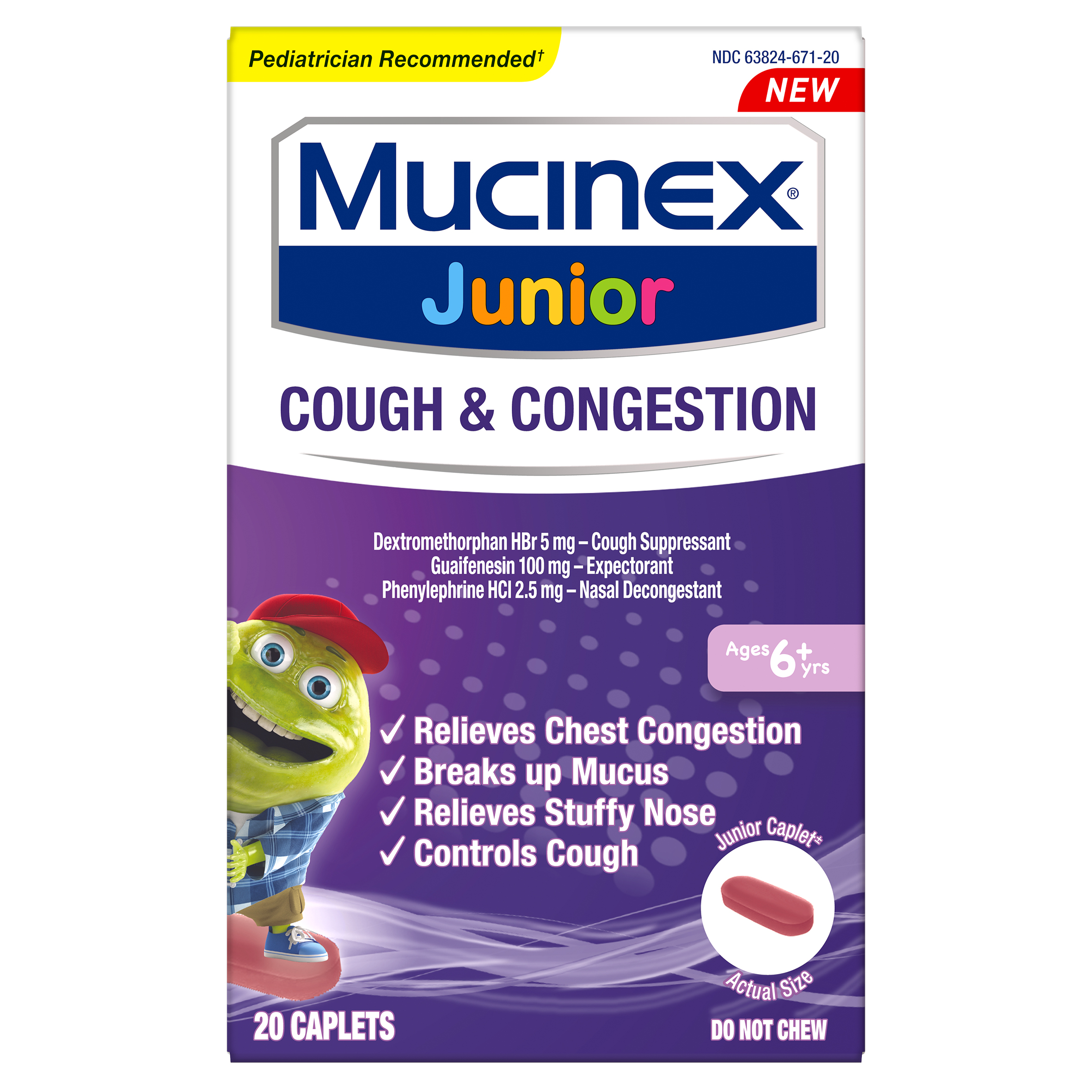 MUCINEX® Junior Caplets - Cough & Congestion (Discontinued)